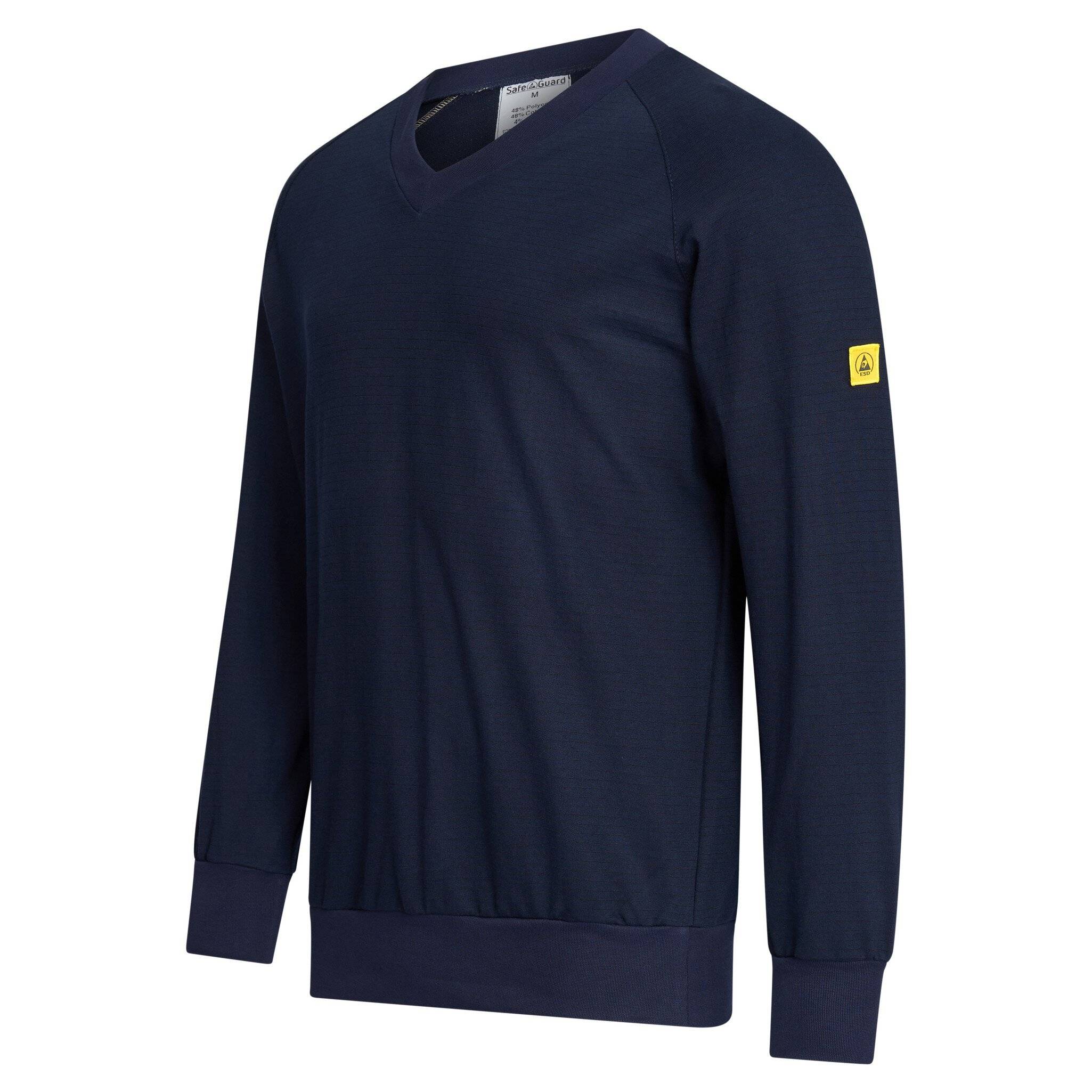 ESD-Sweatshirt, V-Ausschnitt, 280g/m², marineblau, S