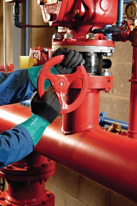 ANSELL 58270100 Chemikalienhandschuhe AlphaTec 58-270 Größe 10 flaschengrün/anth