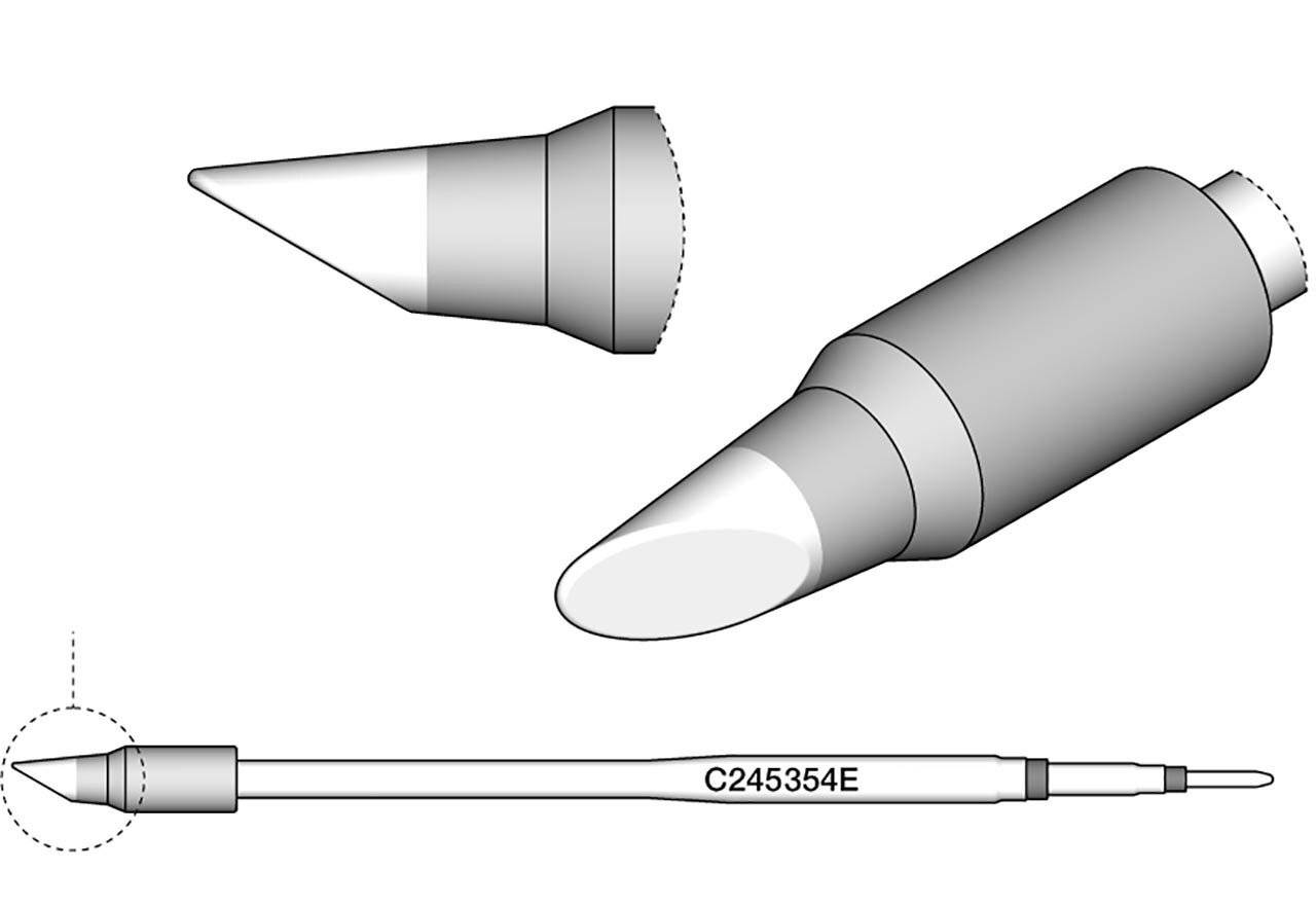 Lötspitze abgeschrägt, für T245, D: 3,5 mm, C245354E