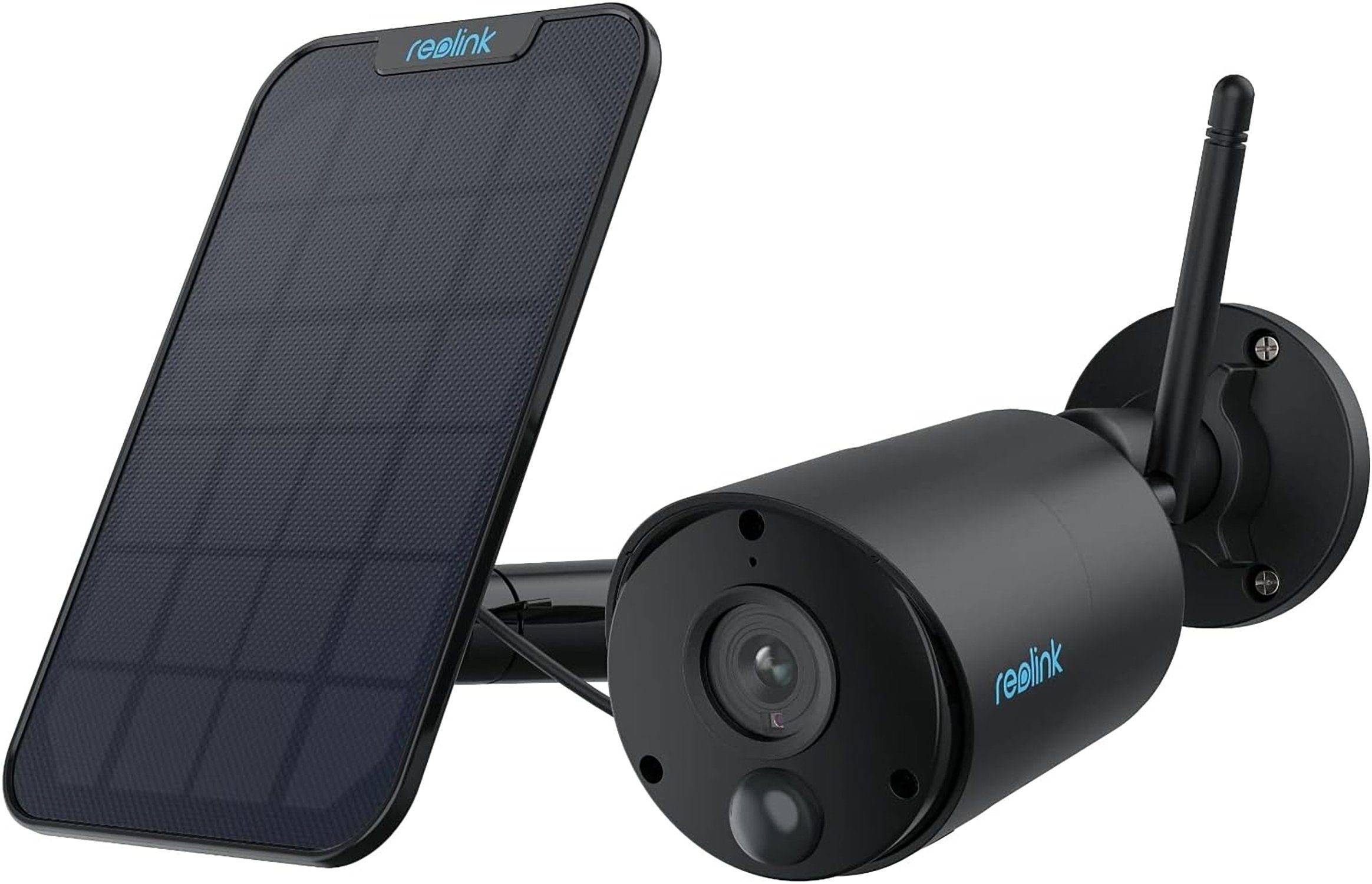 Reolink Argus Eco / Akkukamera Schwarz mit Solarpanel Schwarz