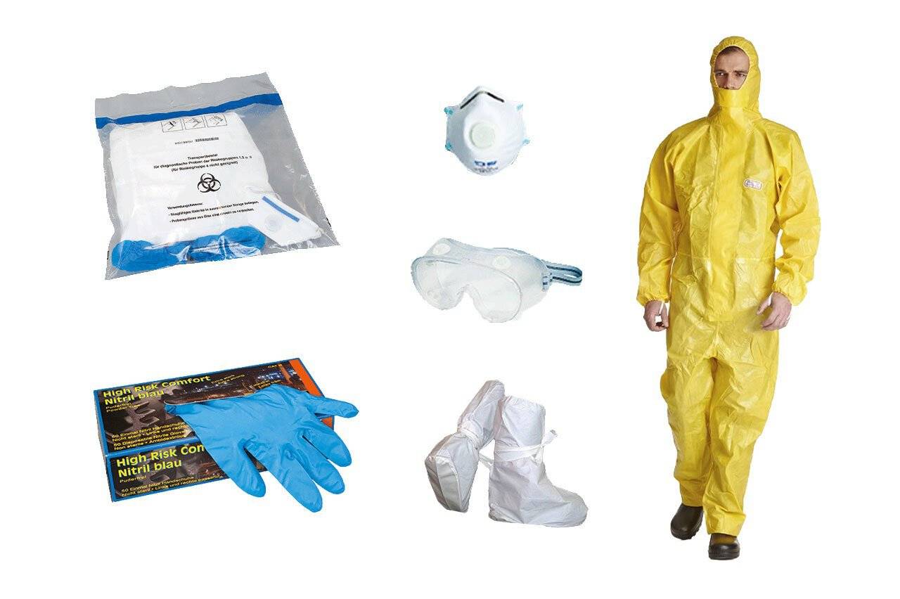 Infektionsschutzset TOP PLUS, Bioschutzstufe 2+3, Größe XL