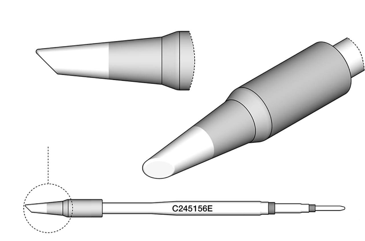 Lötspitze rund/abgeschrägt, D: 2,4 mm für T245, C245156E