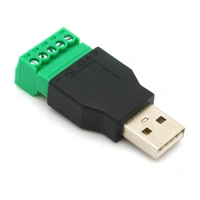 Adapter, 4 Pin Terminalblock (2-teilig) - USB 2.0 Typ A Stecker Adapter, 4 Pin Terminalblock (2-teilig) - USB 2.0 Typ A Stecker