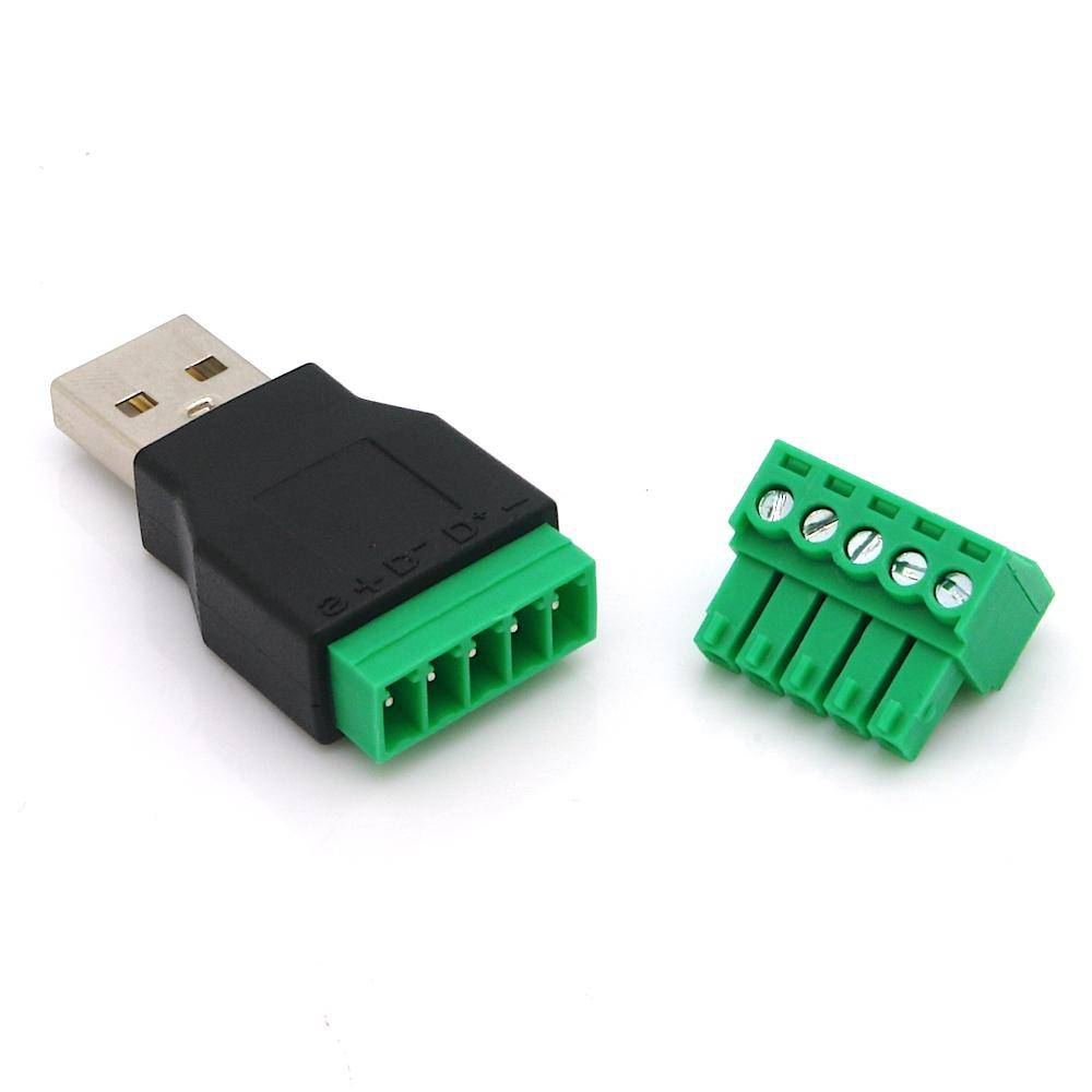 Adapter, 4 Pin Terminalblock (2-teilig) - USB 2.0 Typ A Stecker