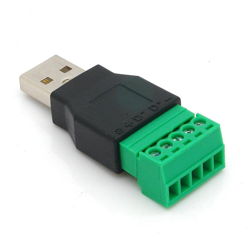 Adapter, 4 Pin Terminalblock (2-teilig) - USB 2.0 Typ A Stecker