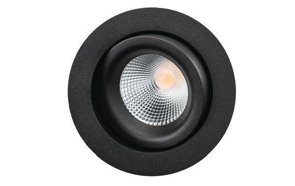 SG-Leuchten LED-Deckeneinbaustrahler LB25 Junistar Lux schwarz 7W schwenkbar 3000K