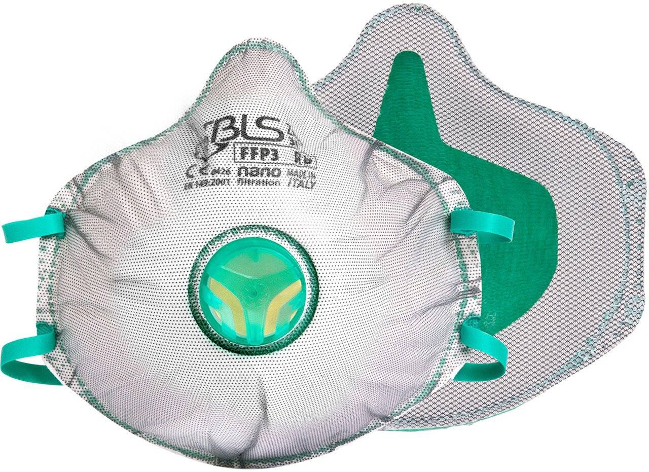 FFP3 Premium-Feinstaubmaske, mit Ventil, Aktivkohleschicht, Gesichtsabdichtung umlaufend, grün