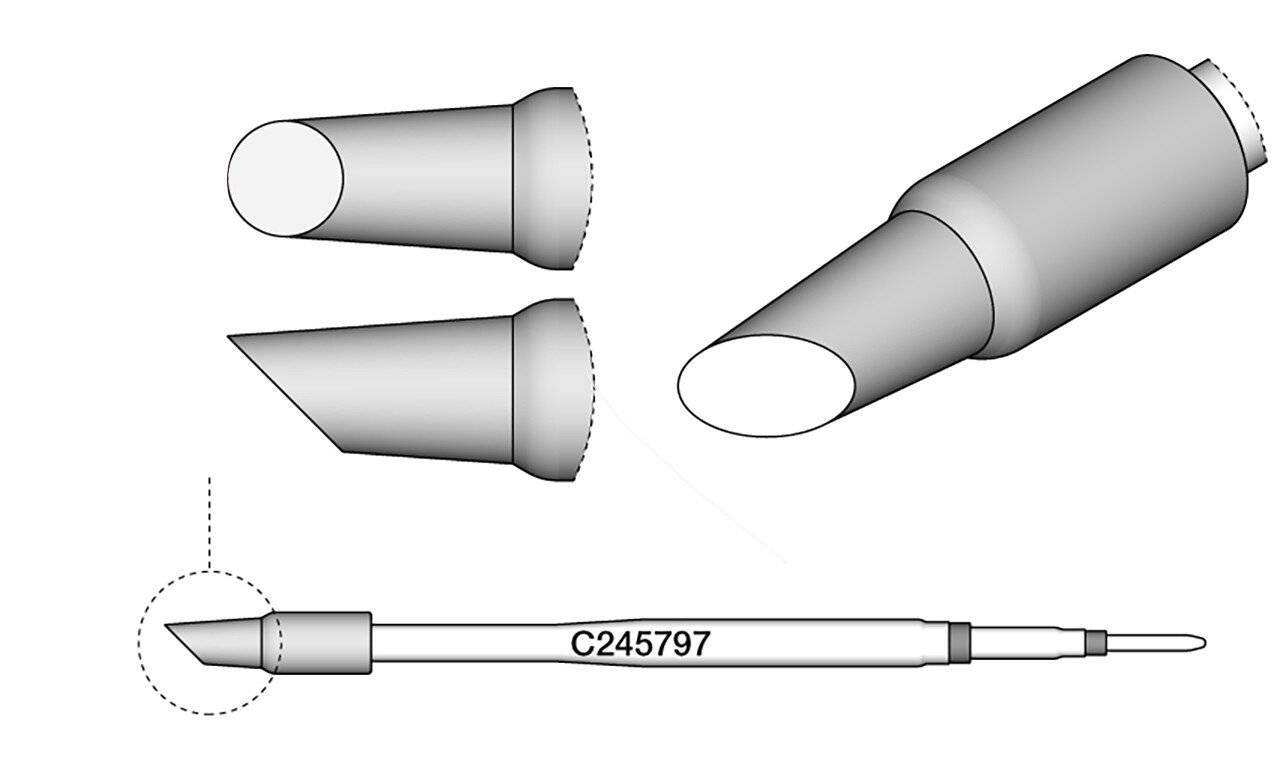 Lötspitze abgeschrägt, Durchmesser 3,8 mm, C245797