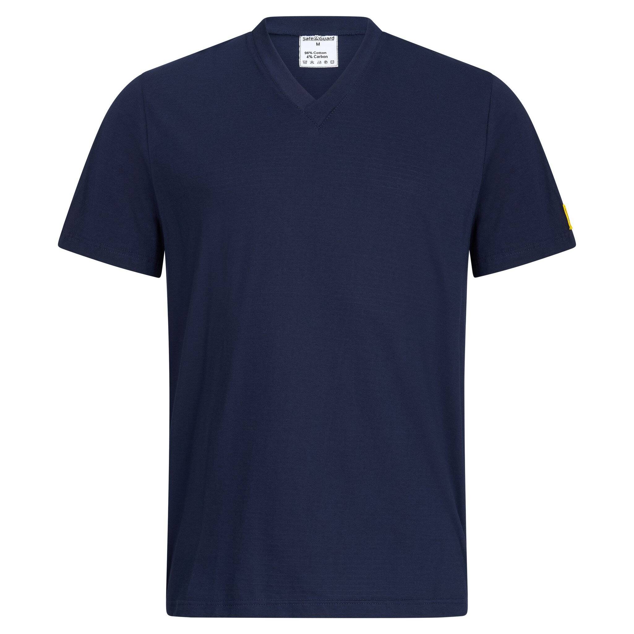 ESD-T-Shirt, V-Ausschnitt, 150g/m², marineblau, 5XL
