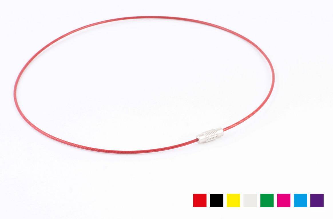 Drahtseil, verschraubbar, 40cm, mehrfarbig, 8-teiliges Set