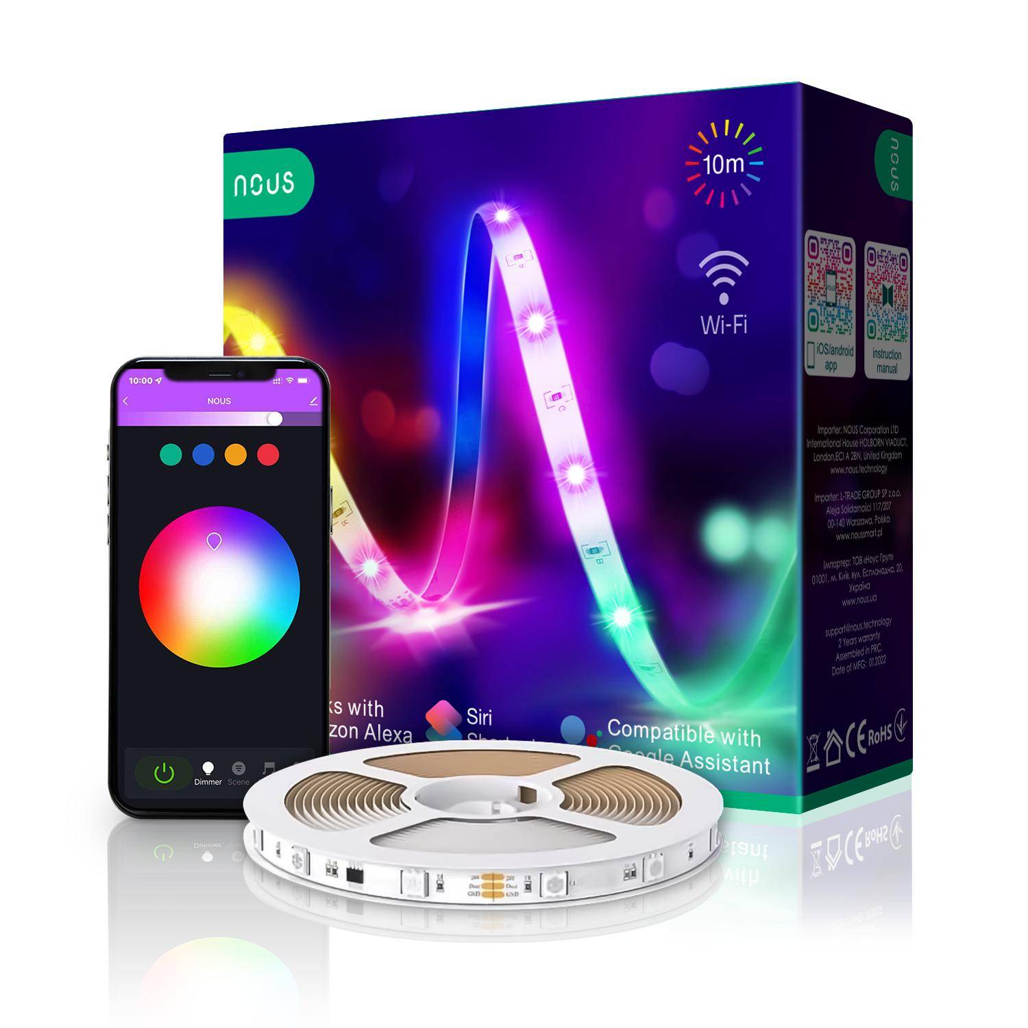 Nous F2 Smarter RGB WLAN LED Streifen, 10m