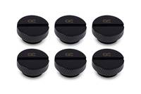 ALPHACOOL - Eiszapfen Verschlussschraube G1/4 schwarz -6er Pack