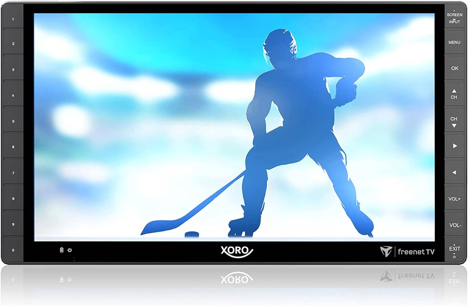 Xoro PTL 1450 V2 35,5 cm (14 Zoll) Tragbarer DVB-T/T2 Fernseher (freenet TV für Private Sender, 12-24V Kfz-Ladegerät, ei