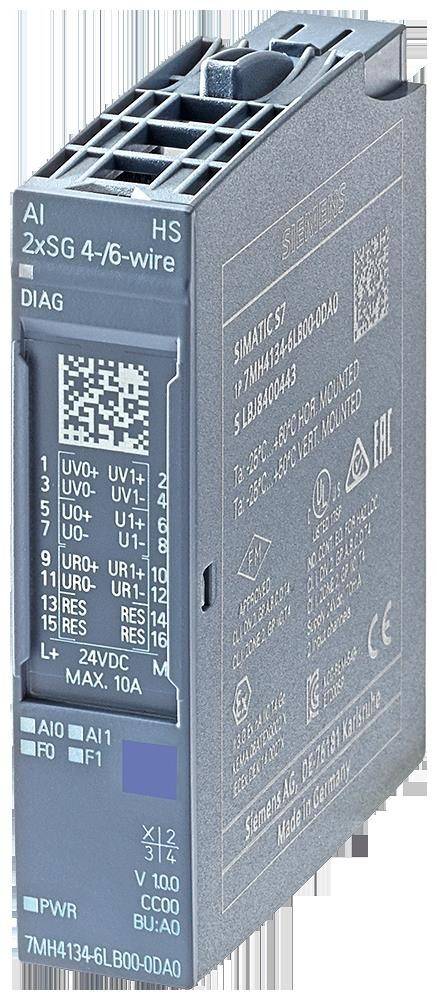 Eine Nahaufnahme des Etiketts eines industriellen Geräts, das technische Spezifikationen, einen QR-Code und die Modellnummer 'SIMATIC S7' zeigt.
