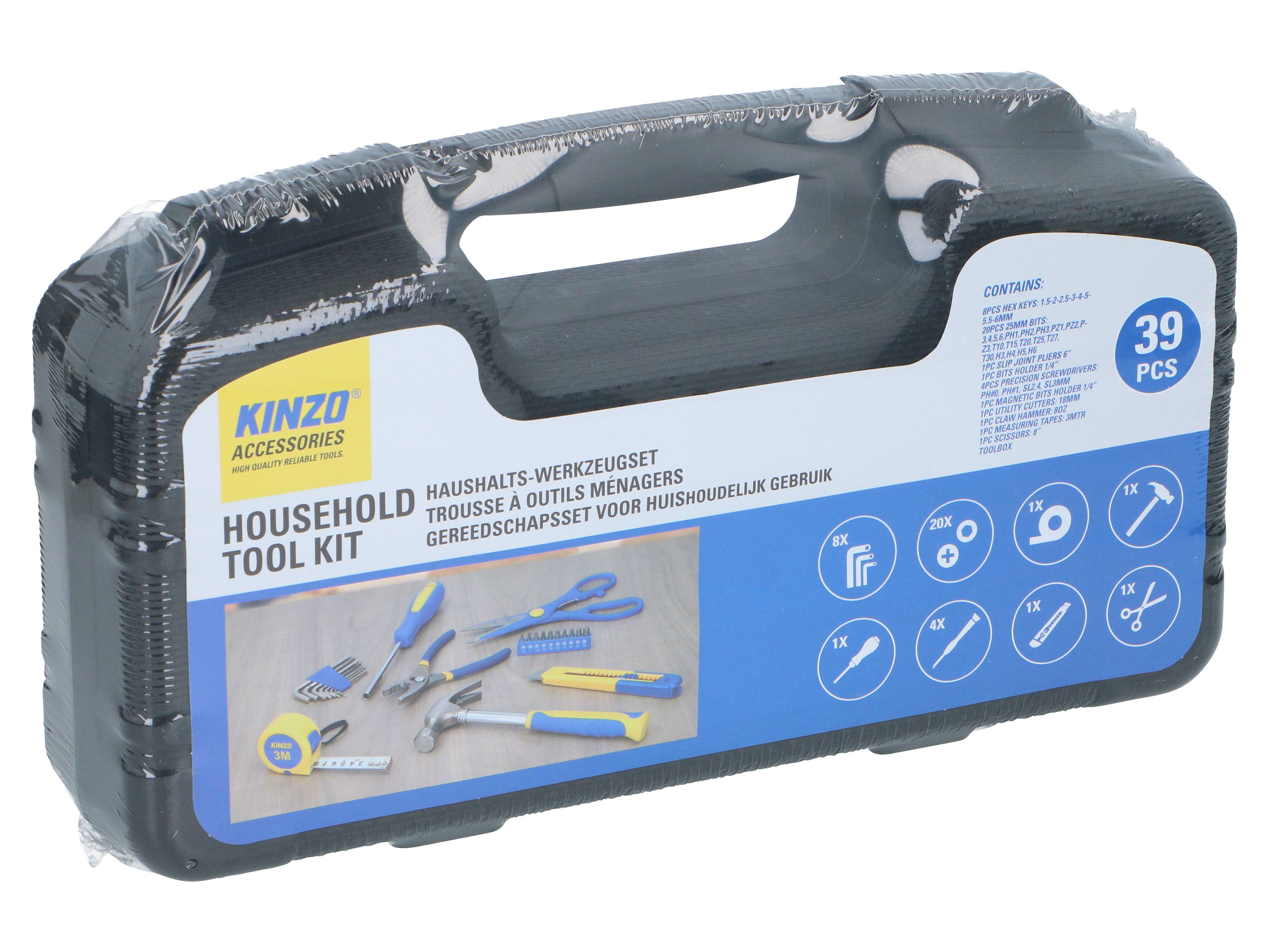KINZO Werkzeug-Set Home 39-teilig