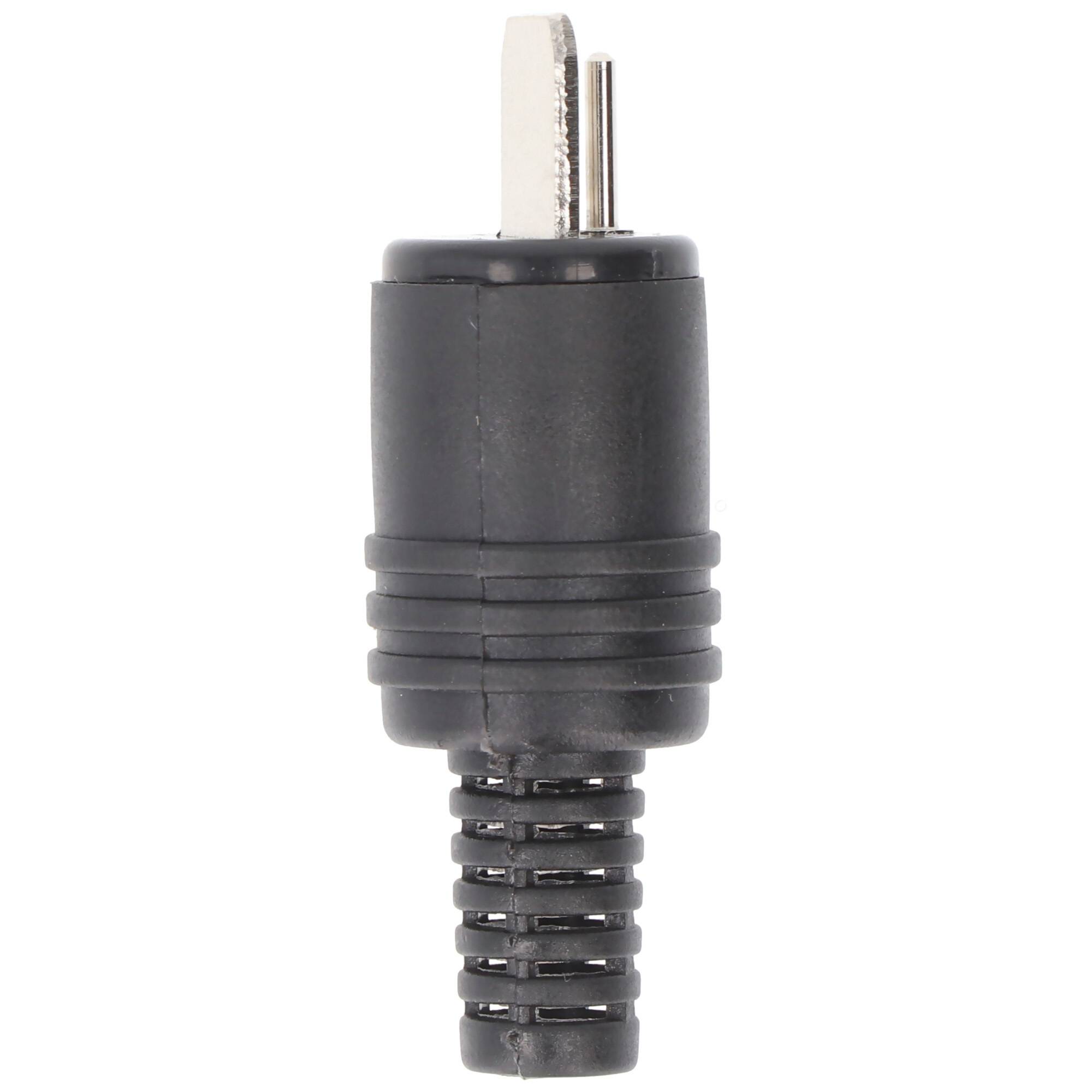 Goobay Lautsprecherstecker - mit Schraubanschluss und Knickschutz, 1 Stück