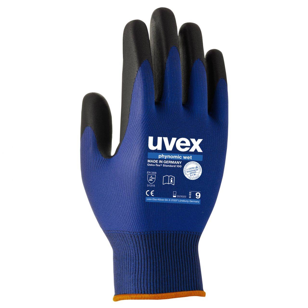 Uvex 6006012 Schutzhandschuhe phynomic wet 60060 Größe 12