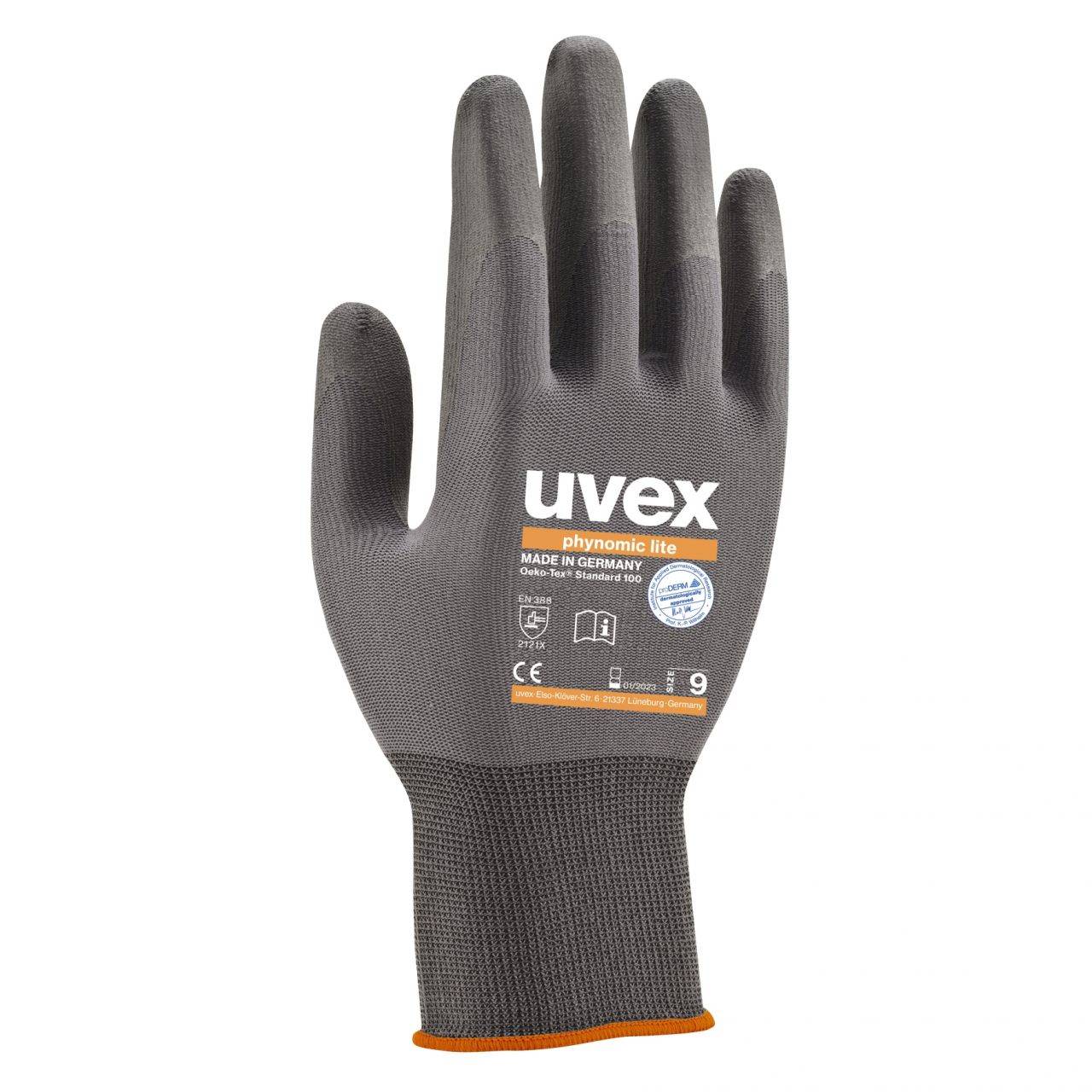 Uvex 6004012 Schutzhandschuhe phynomic lite 60040 Größe 12