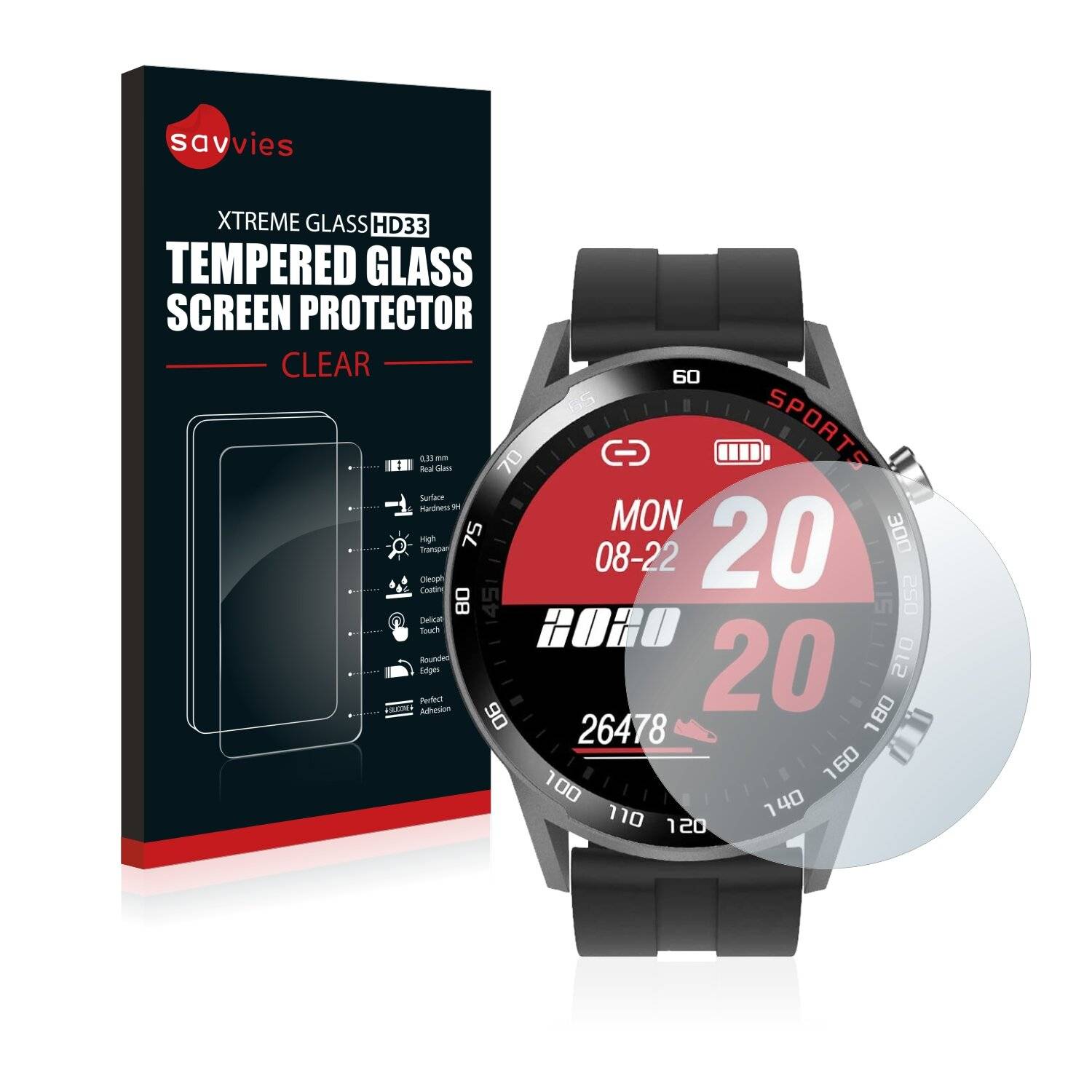 Savvies HD33 Clear Schutzglas für BingoFit