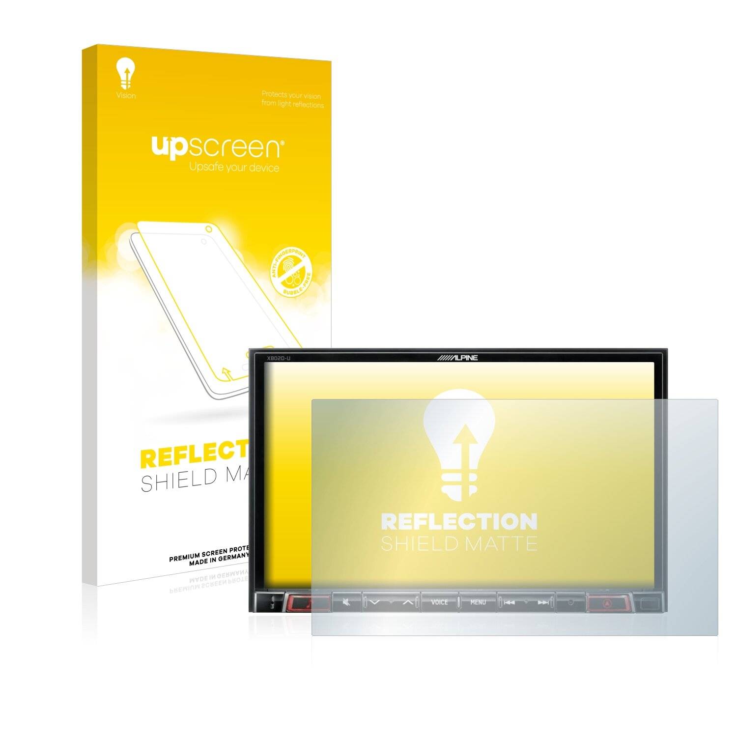 upscreen Reflection Shield Matte Premium Displayschutzfolie für Alpine