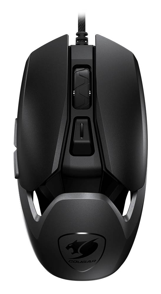 COUGAR Gaming Maus AirBlader, Kabelgebunden, Schwarz, Optisch, USB Typ-A, 16000 DPI, Schwarz