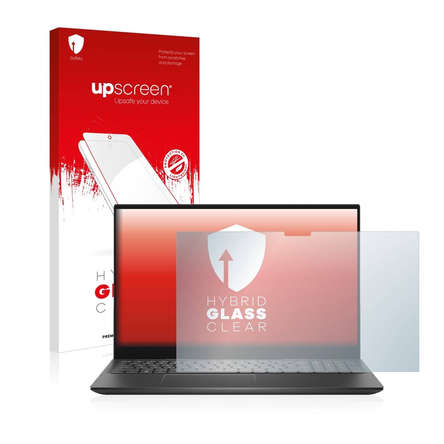 upscreen Hybrid Glass Clear Premium Schutzglas Folie für Dell Inspiron 15
