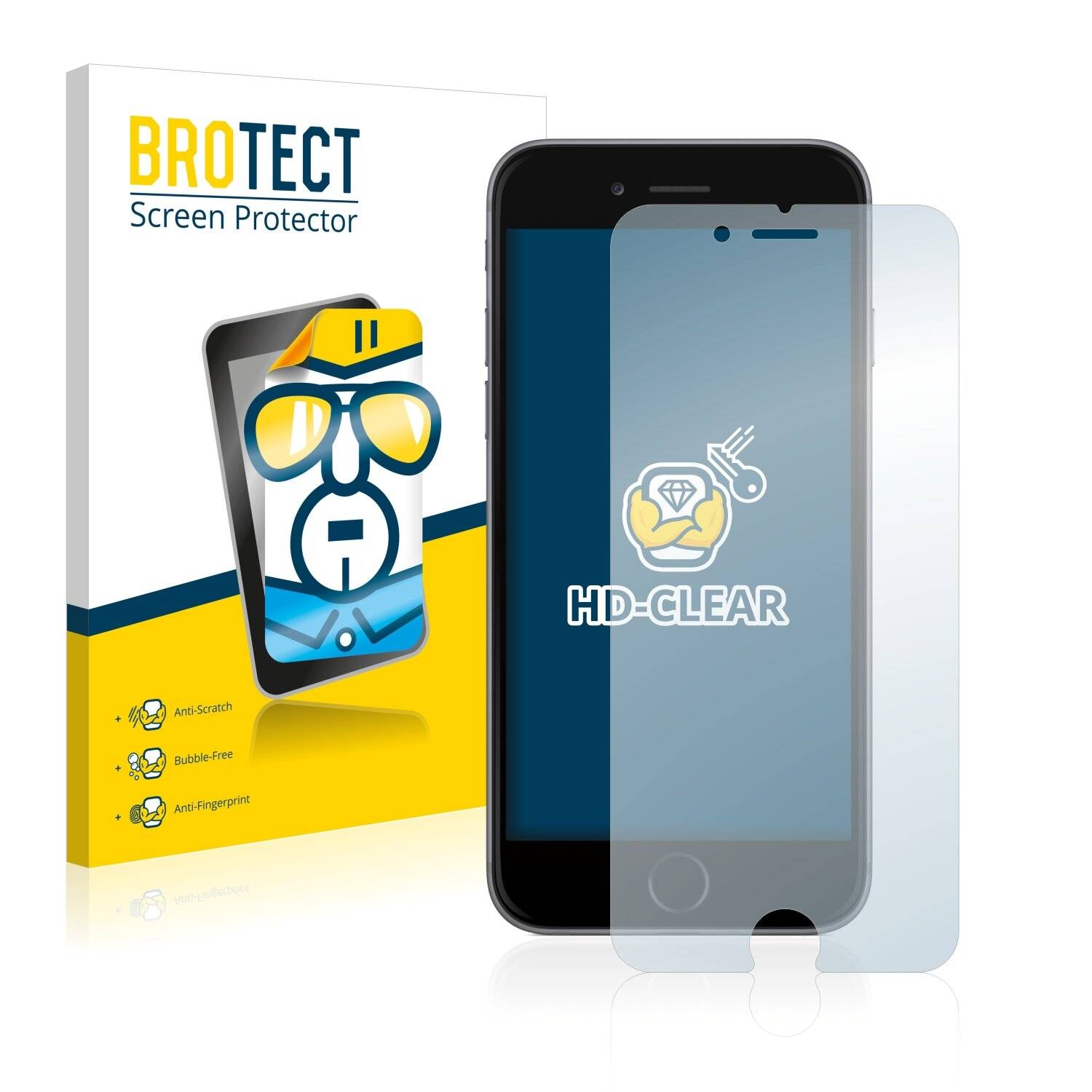 2x BROTECT HD-Clear Displayschutzfolie für Apple iPhone