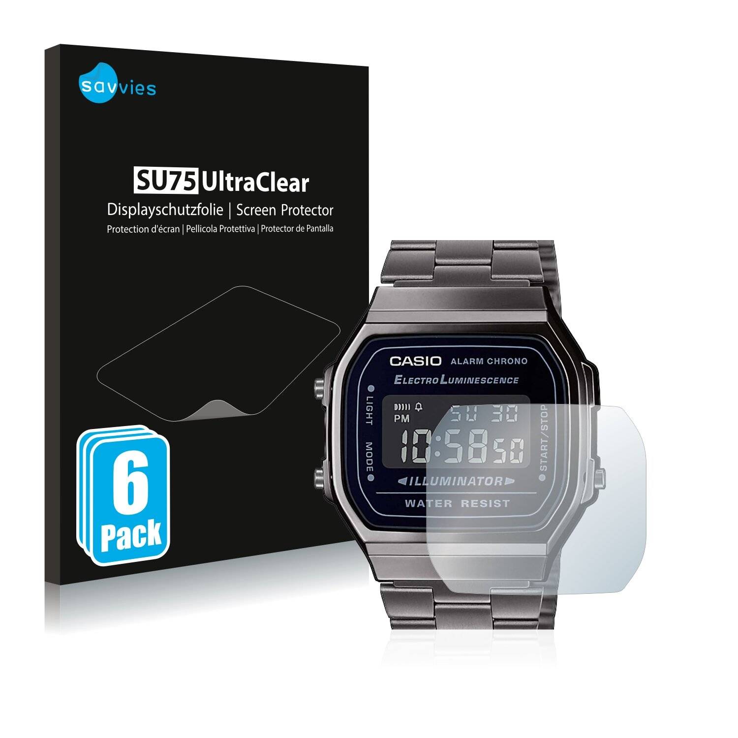 6x Savvies SU75 Displayschutzfolie für Casio