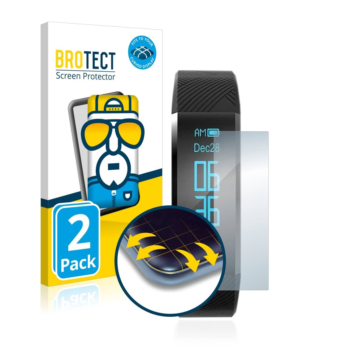 2x BROTECT Flex Full-Cover Displayschutzfolie für AGPtek