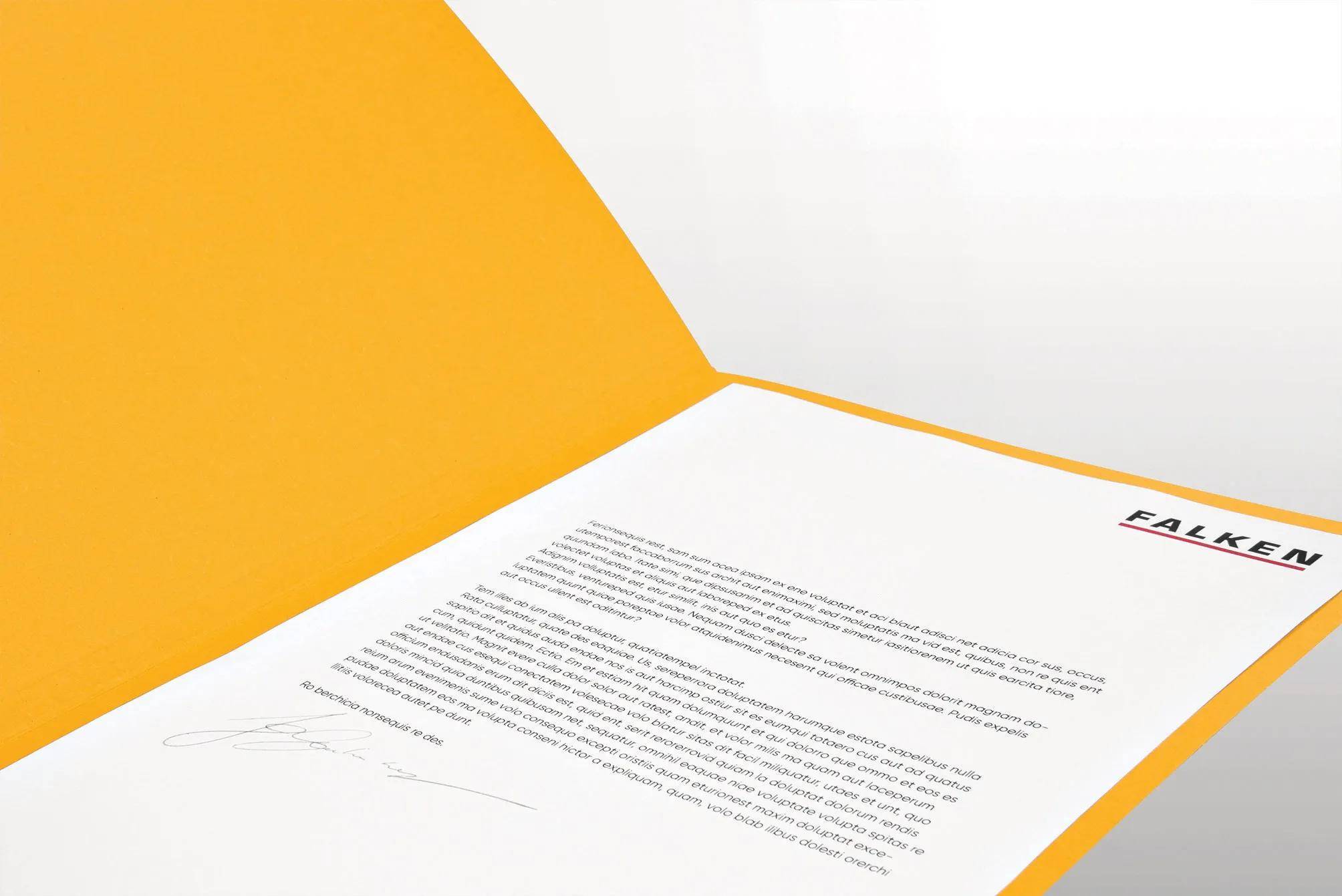 Falken 100x Aktendeckel für DIN A4, 250g/m2 Manila-RC-Karton - Gelb - 80004146F