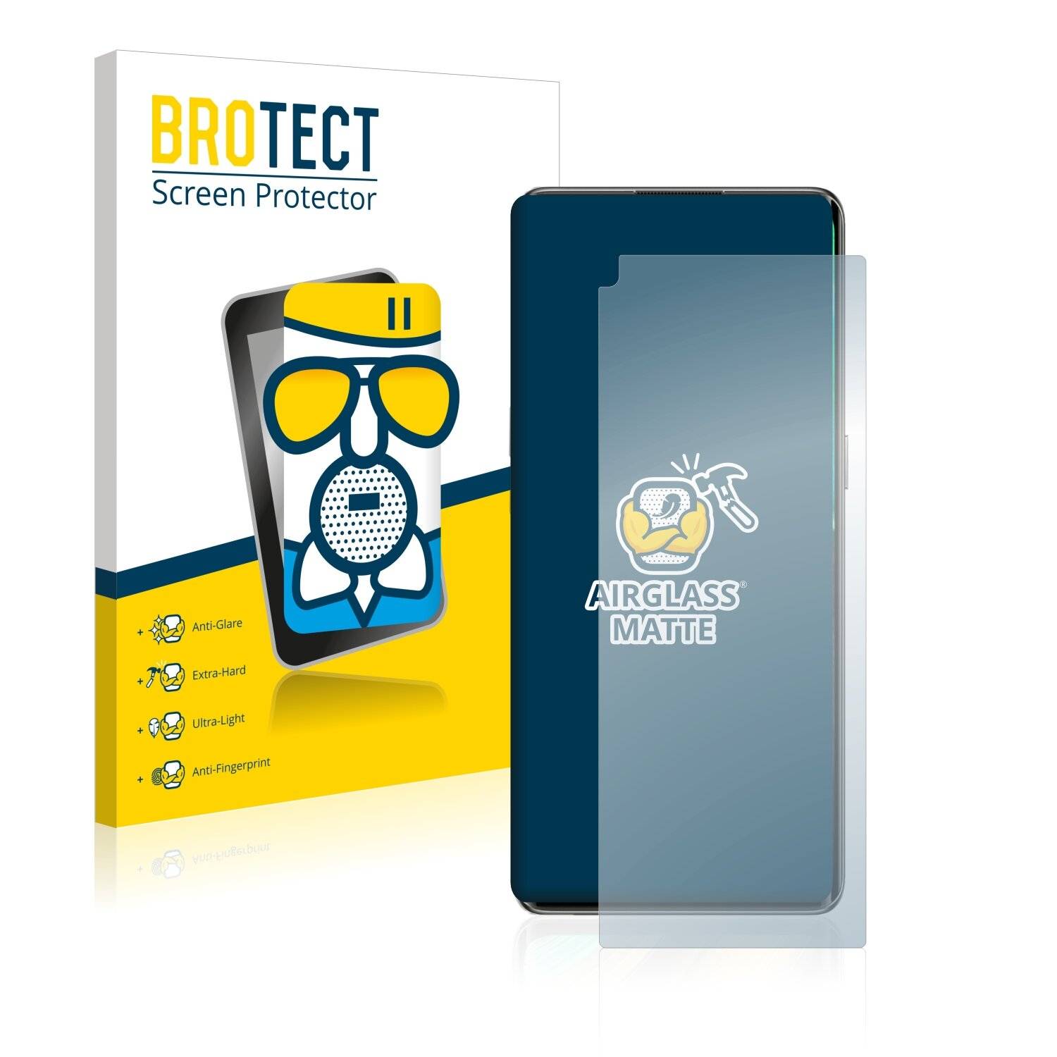 BROTECT AirGlass Matte Schutzglas Folie für Realme X7 Pro