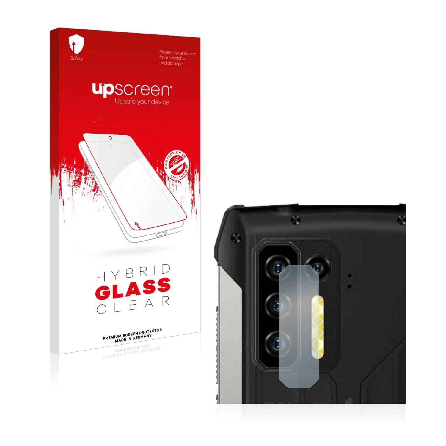 upscreen Hybrid Glass Clear Premium Schutzglas Folie für Ulefone Power Armor 13 (NUR