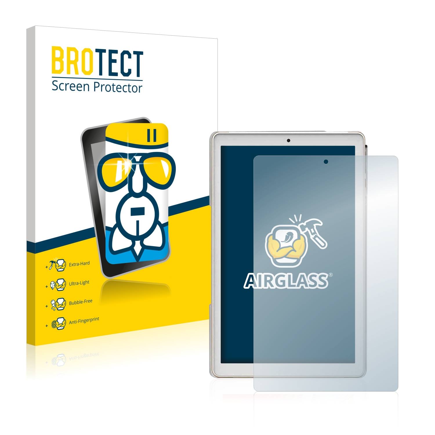 BROTECT AirGlass Panzerglasfolie für Yotopt G12 10.1