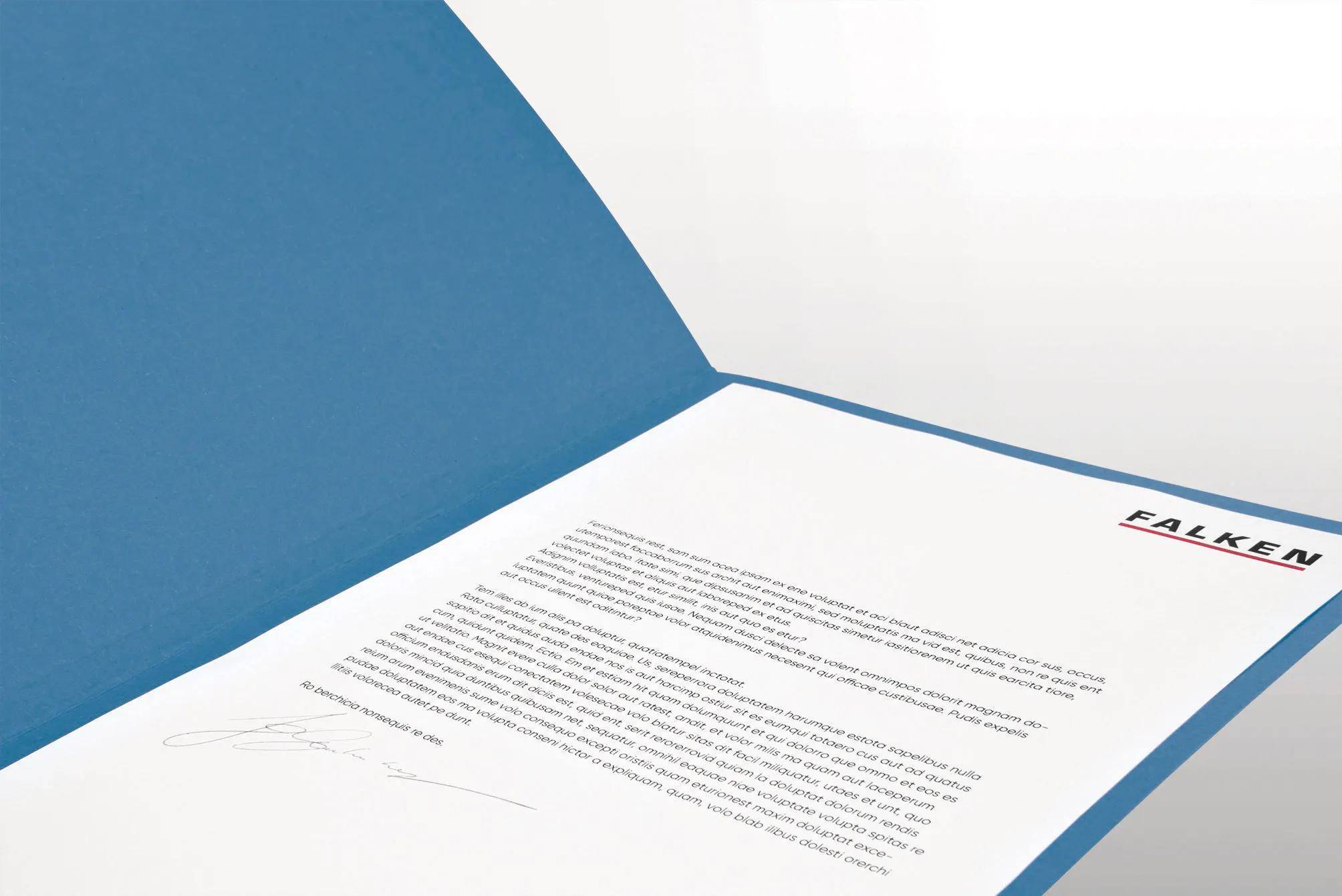 Falken 100x Aktendeckel für DIN A4, 250g/m2 Manila-RC-Karton - Blau - 80004120F