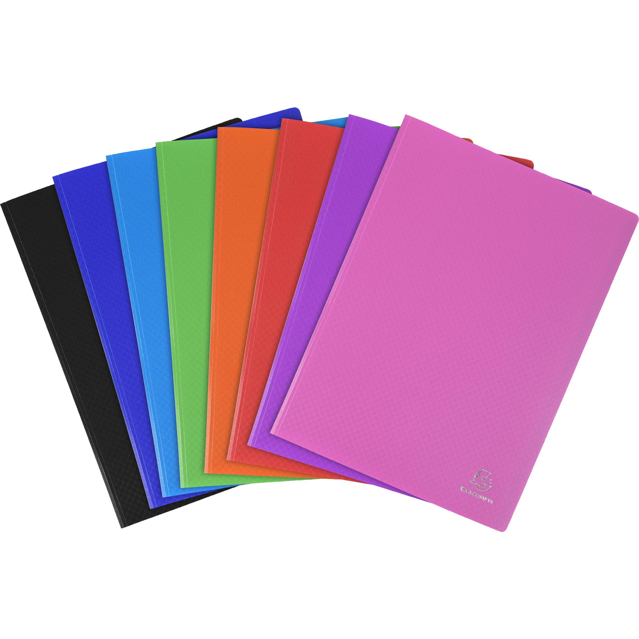 Exacompta 8x Sichtmappe flexiblem PP 500µ 100 Hüllen Kristall A4 sortiert 88100E