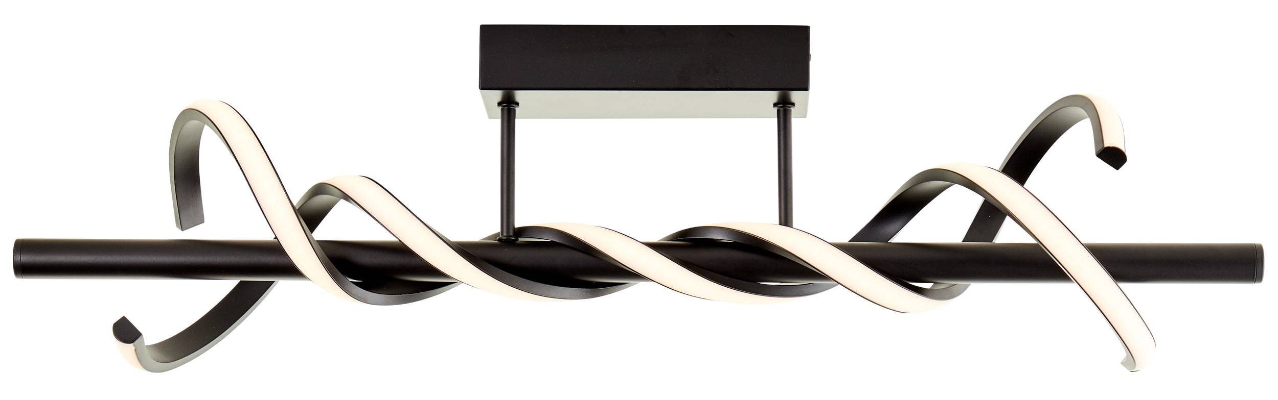 BRILLIANT LED-Deckenleuchte, 16 W, 3000 K, 2100 lm, warmweiß, IP20, schwarz