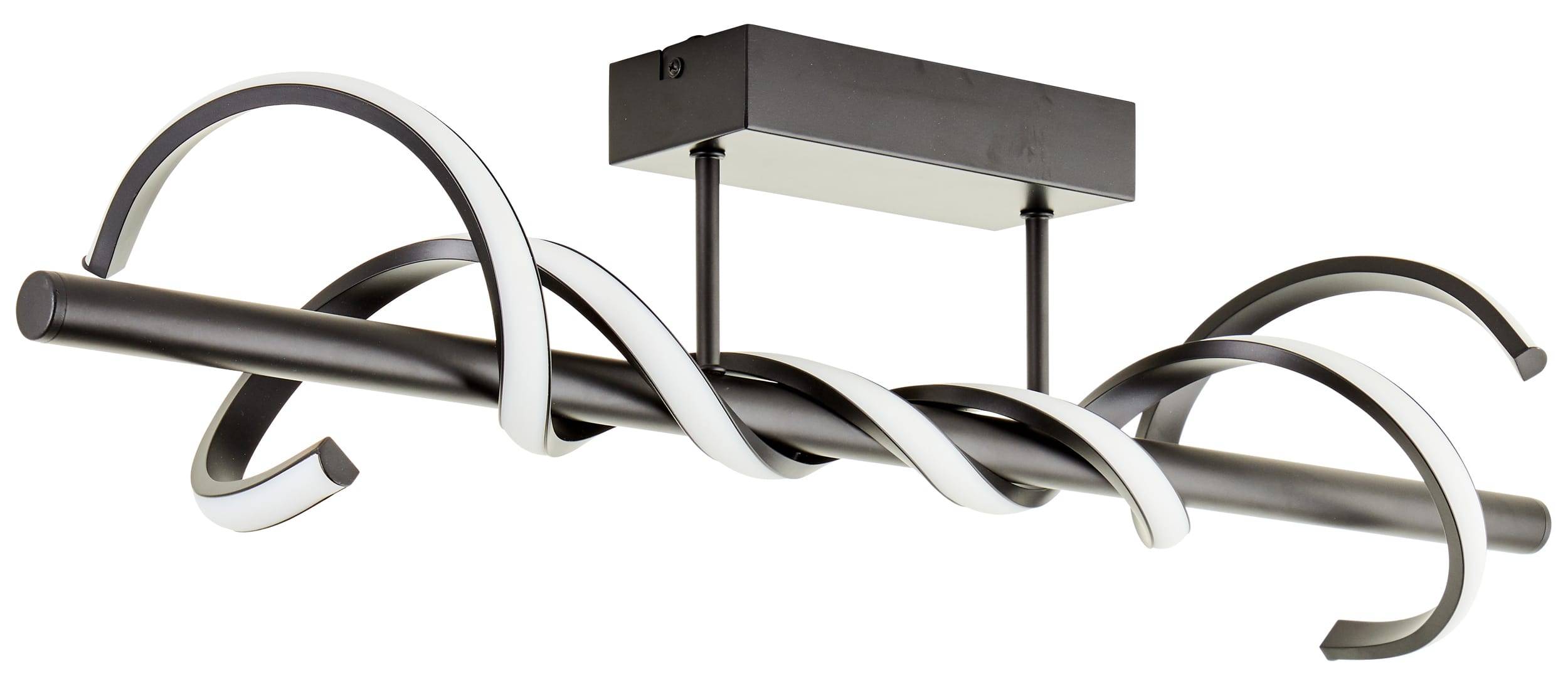 BRILLIANT LED-Deckenleuchte, 16 W, 3000 K, 2100 lm, warmweiß, IP20, schwarz