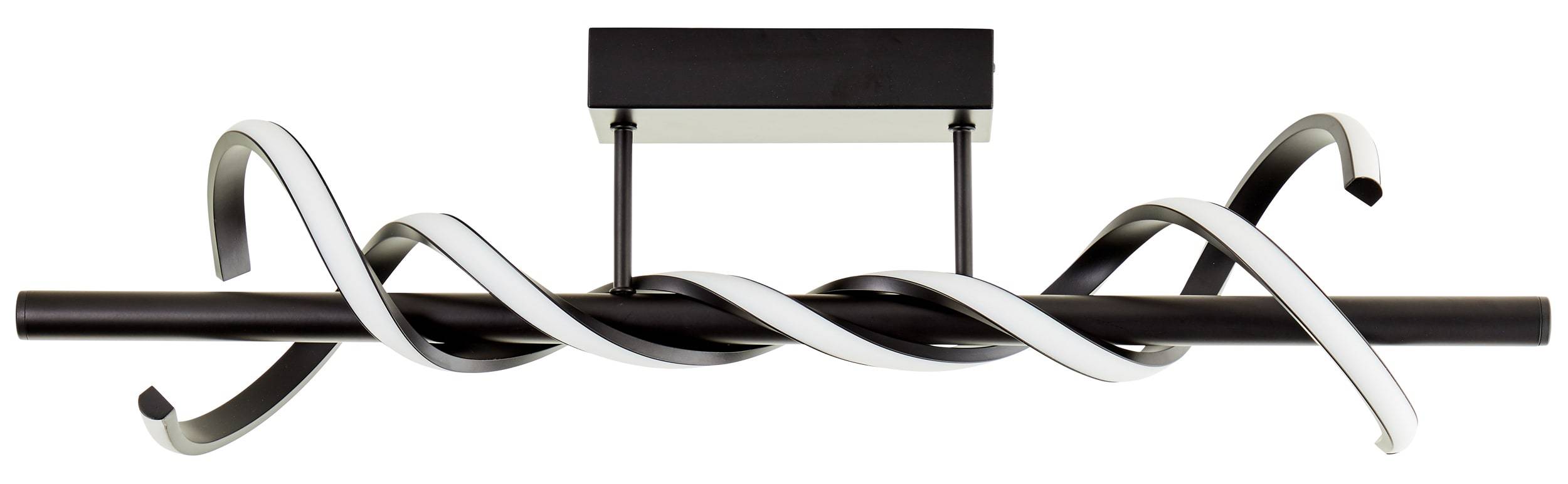 BRILLIANT LED-Deckenleuchte, 16 W, 3000 K, 2100 lm, warmweiß, IP20, schwarz