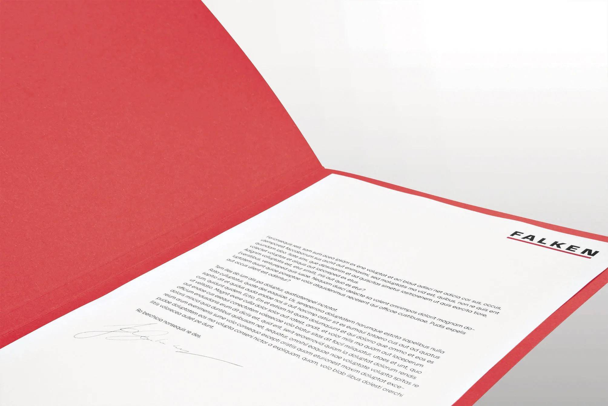 Falken 100x Aktendeckel für DIN A4, 250g/m2 Manila-RC-Karton - Rot - 80004138F