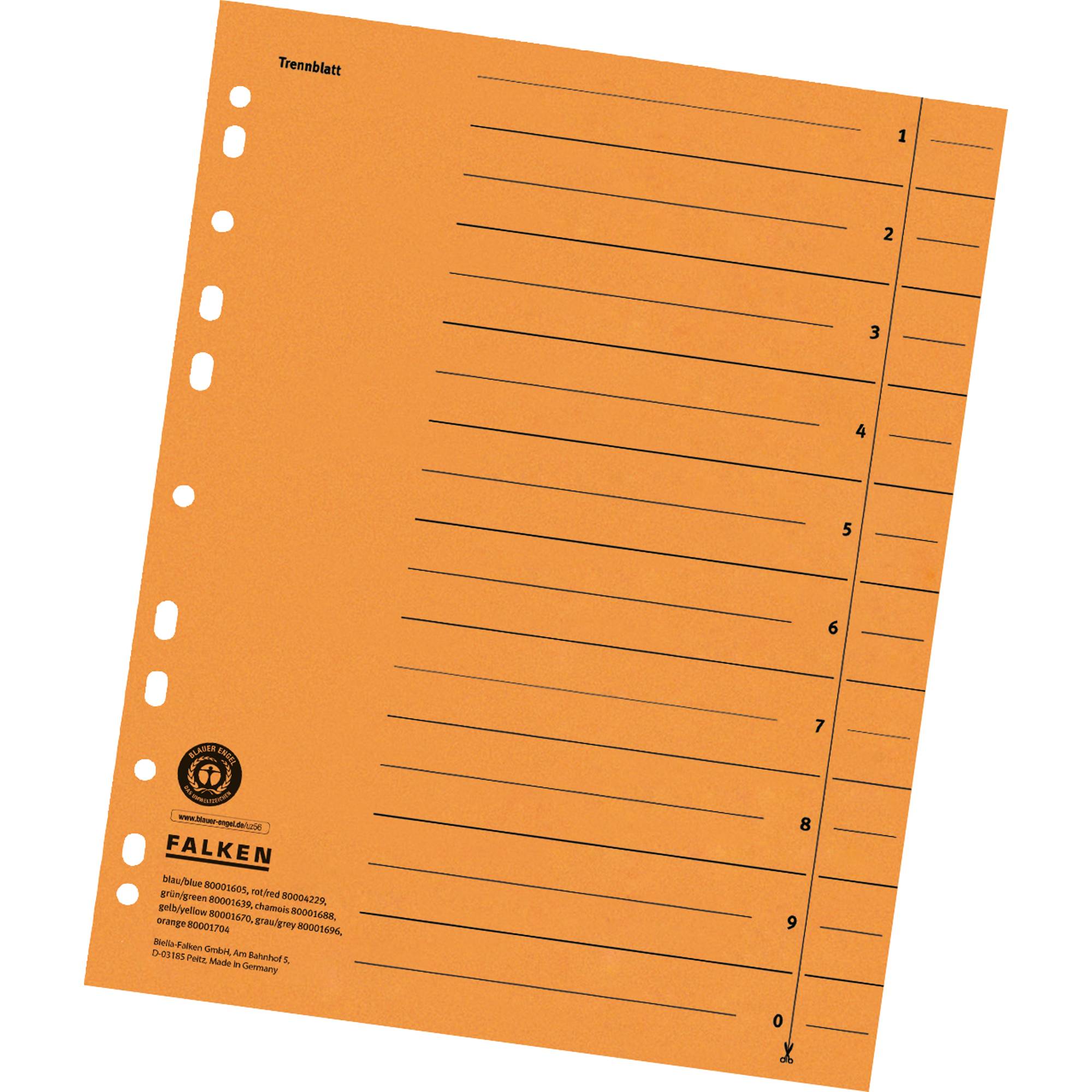 Falken Trennblatt 80001704 A4 230g Karton or 100St.