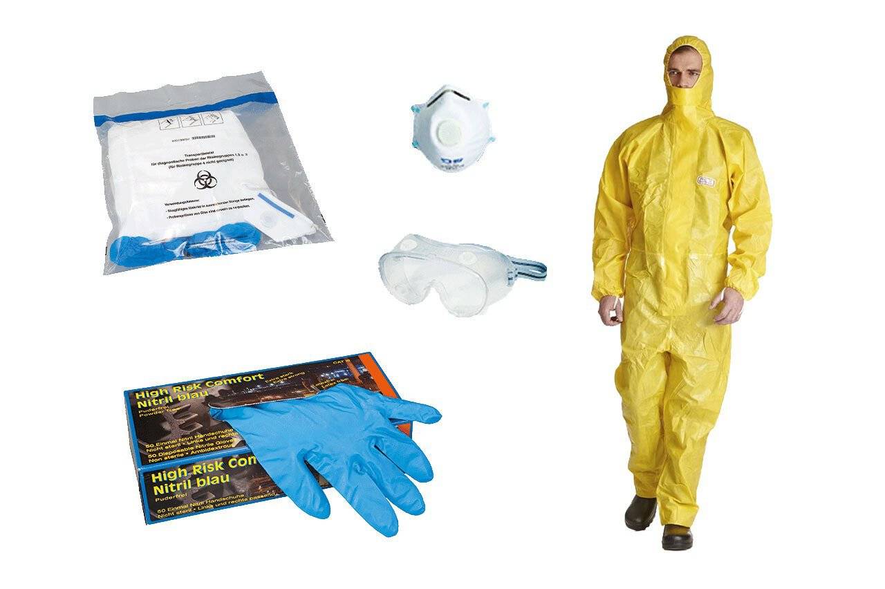 Infektionsschutzset TOP, Bioschutzstufe 2+3, Größe XL