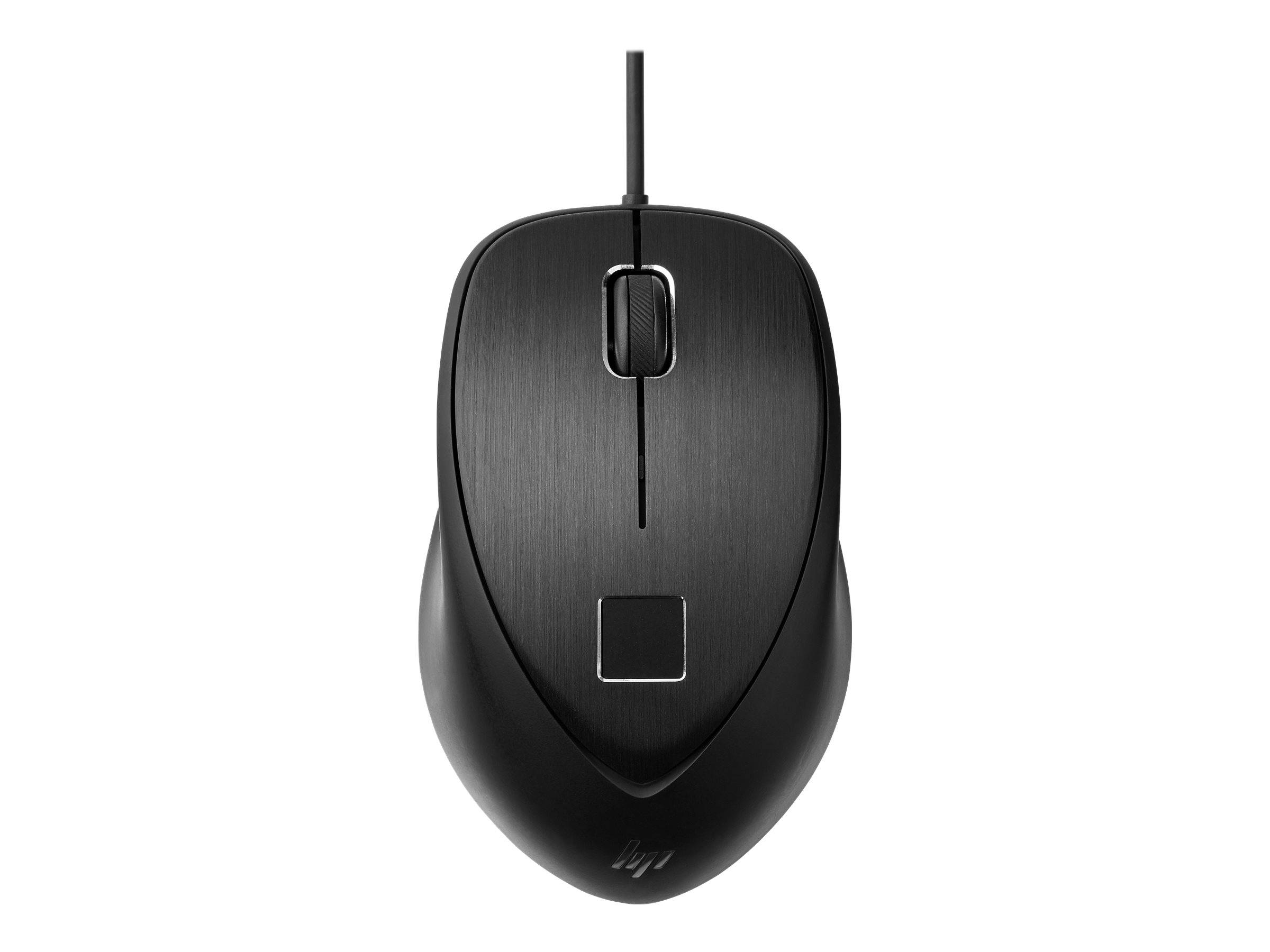 HP Fingerprint - Maus - Laser - 3 Tasten - kabelgebunden