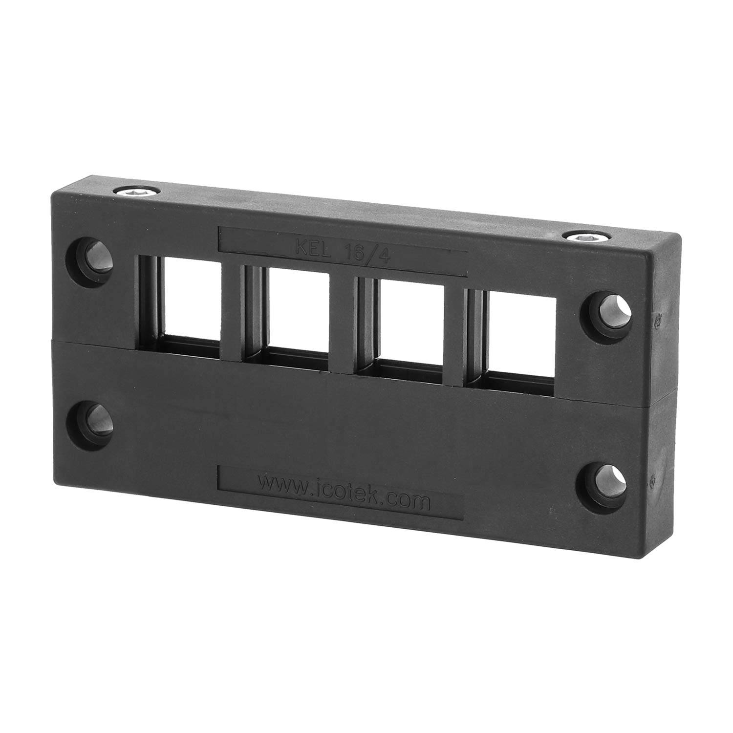 42164 icotek Kabeleinführungsleiste KEL16/04 für Kabeltüllen 4x klein Montageausschnitt 86,0mm x 36,0mm - 1Stück