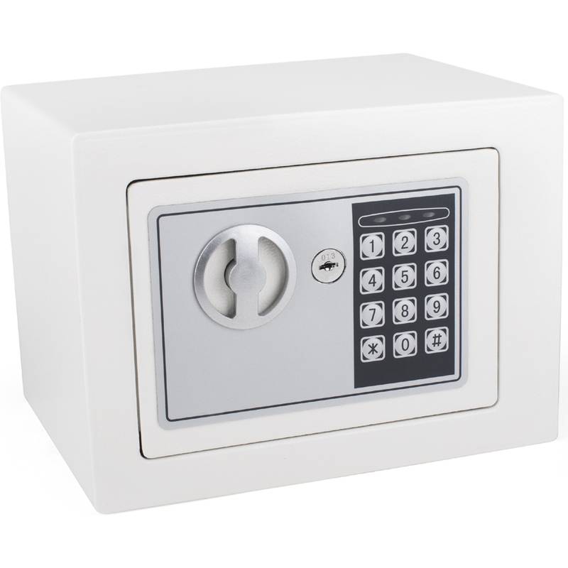 pavo Mini-Tresor, mit Elektronikschloss, weiß