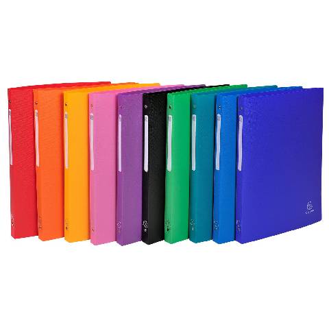 Exacompta 20x Ringbuch PP 500µ 4 Ringen Rücken 20mm A4 sortiert 51299E