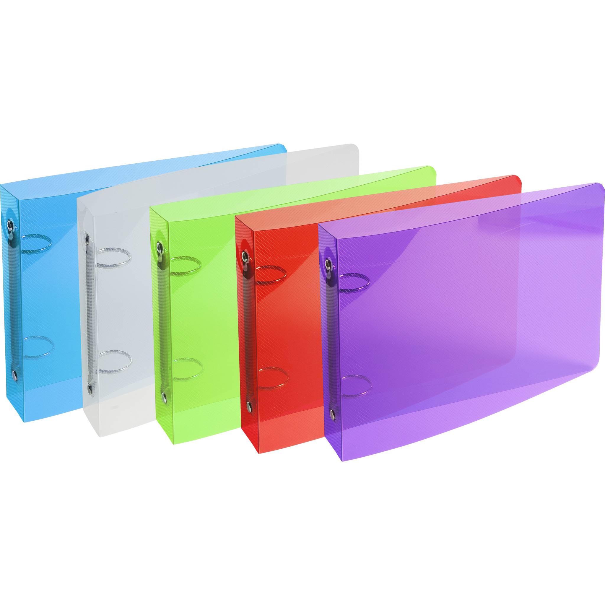 Exacompta 10x Ringbuch PP 700µ 2Ring 25mm Rücken 35mm für A5 sortiert 51099E