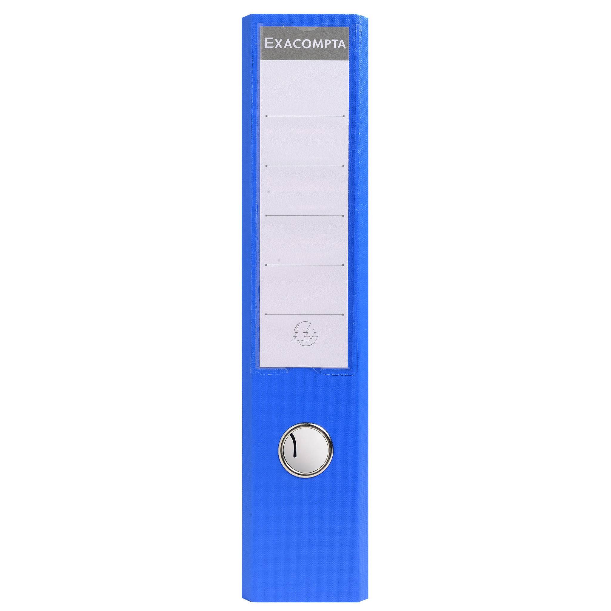 Exacompta 10x Ordner Prem'Touch PVC, Rücken 70mm, 32x29cm A4 Maxi, Blau, 53742E