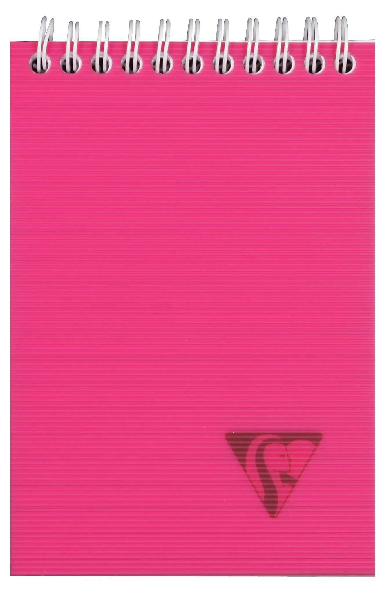 Clairefontaine 5x Block mit Doppelspirale A6 80 Blatt liniert sortiert 328656C