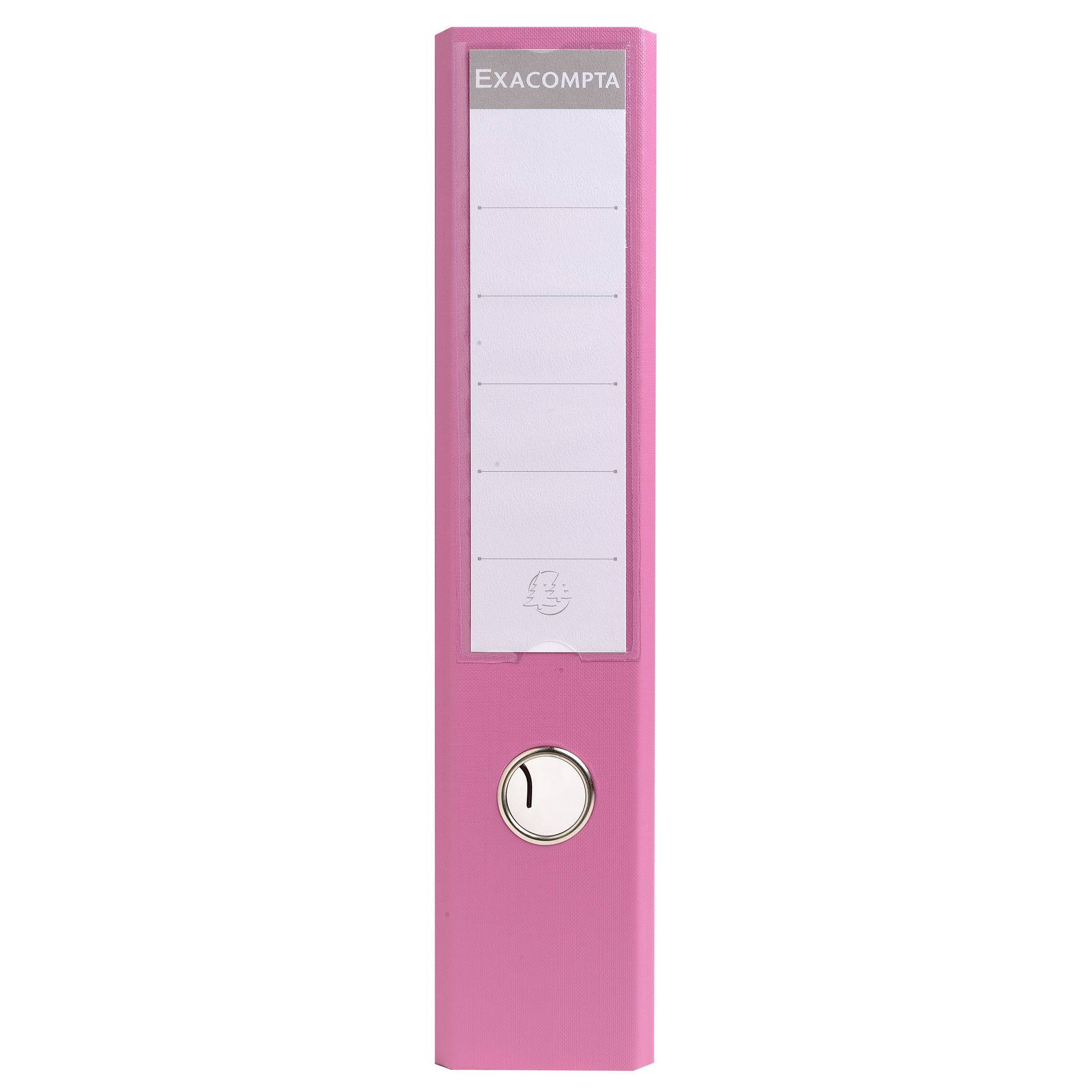 Exacompta 10x Ordner Prem'Touch PVC, Rücken 70mm, 32x29cm A4 Maxi, Rosa, 53755E