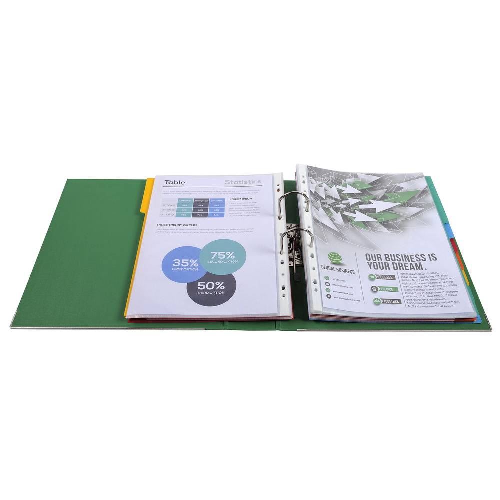 Exacompta 10x Ordner Prem'Touch außen PP Rücken 80mm A4 Maxi Dunkelgrün 53353E